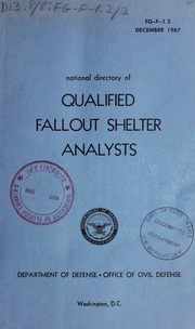 National directory of qualified fallout shelter analysts.